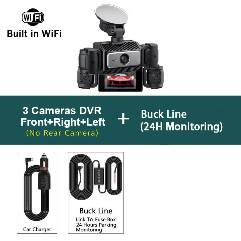 Wifi Dash Cam Vehicle DVR video recorder 4 cameras for cars black box front rear internal Night Vision Loop Recording dashcam