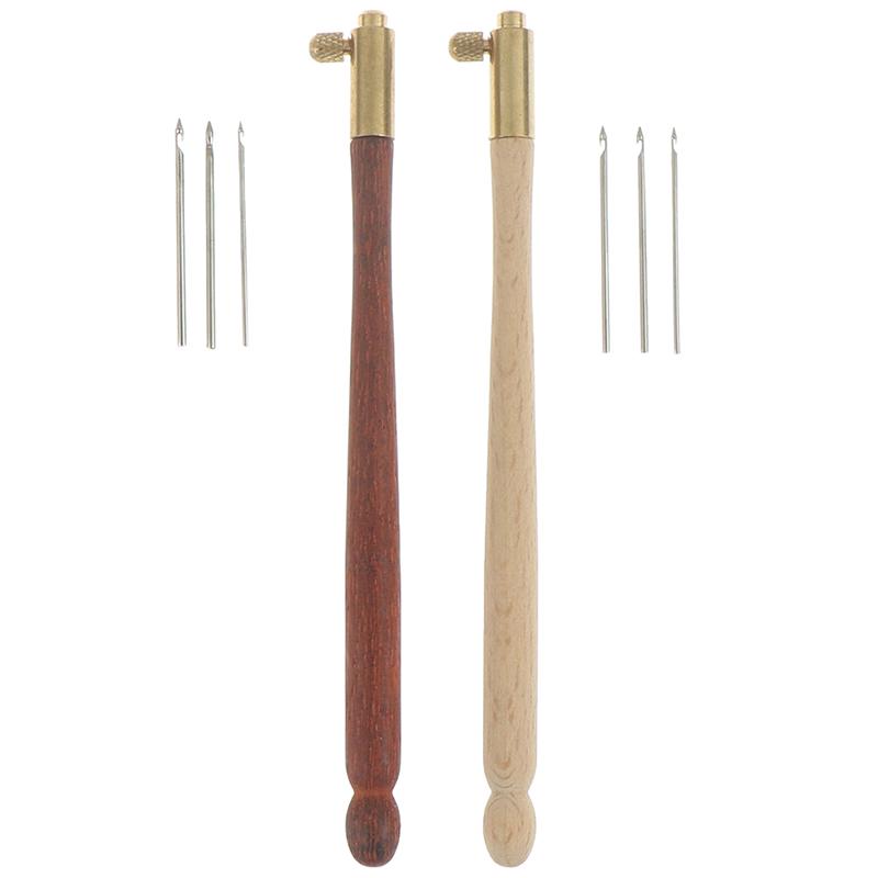 1 набор французских игл для вышивки, крючок для вязания тамбур, люневильский крючок с 3 спицами