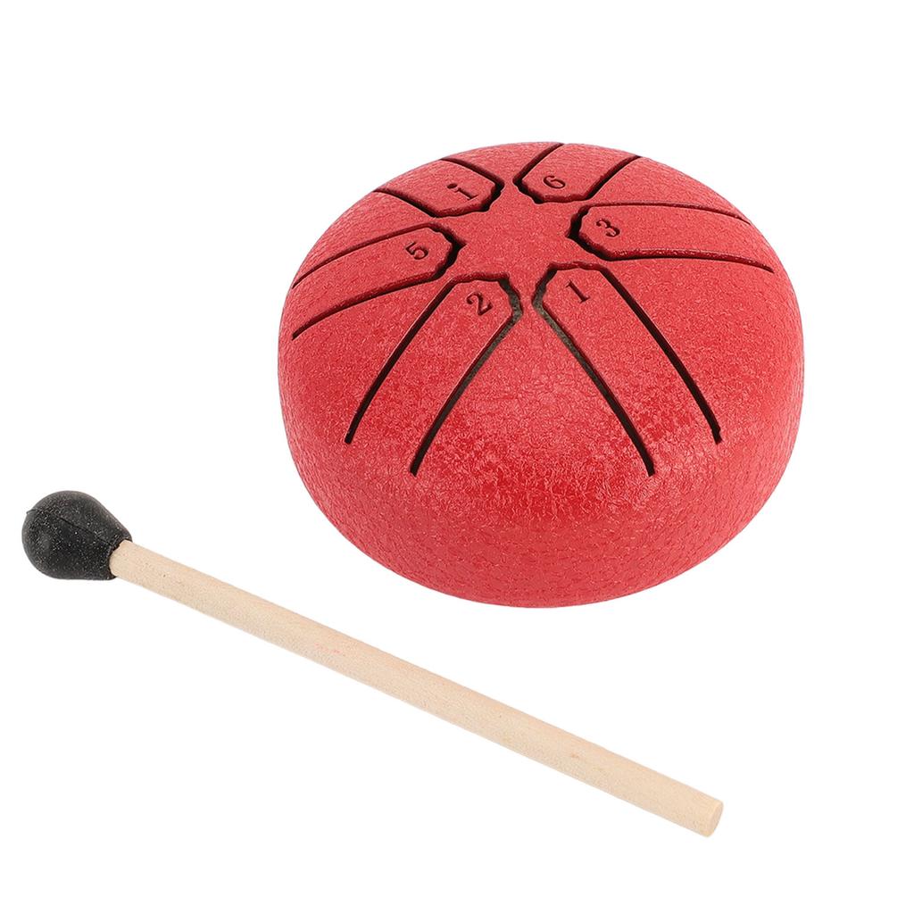3in Steel Tongue Drum 6 Tones Mini Worry Free Drum for Mediation Mind Body Healing Yoga Percussion
