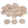 Unfinished 38mm Wood Cutout Hexagon Chips for Arts and Crafts Projects, Board Game Pieces, Ornaments