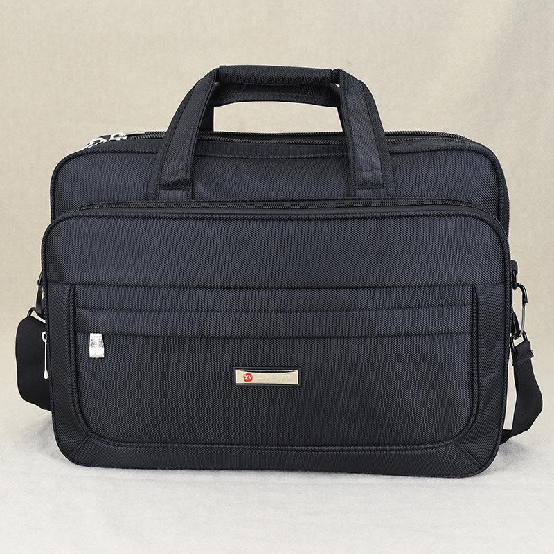 Мужской холщовый деловой портфель большой вместимости для ноутбука и документов — дорожная сумка-мессенджер.