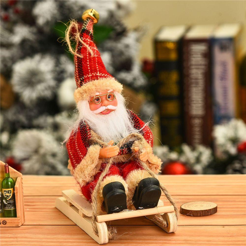 Sitting Festival Party Kids Toys Desktop Santa Claus Doll Christmas Tree Accessories Xmas Ornament
