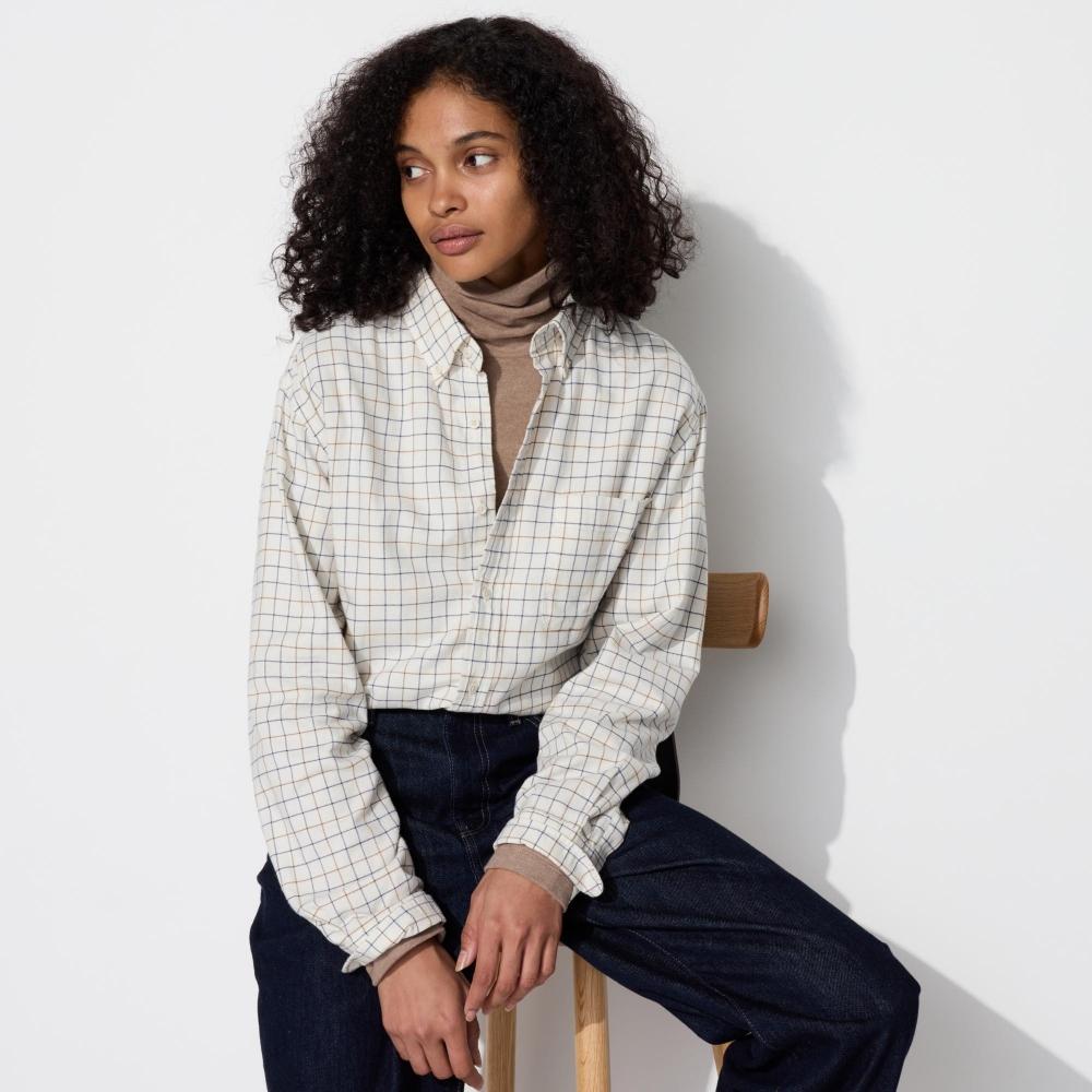 Uniqlo Flannel ShIrt  Long Sleeve Regular Color  Check I