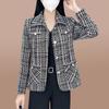 Small Fragrance Jacket Women's Spring and Autumn Clothes New French Jacquard Loose Small Man Short Plaid Top