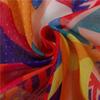 Colorful Geometric Cotton-Linen Scarf: Retro Ethnic Style Beach Shawl