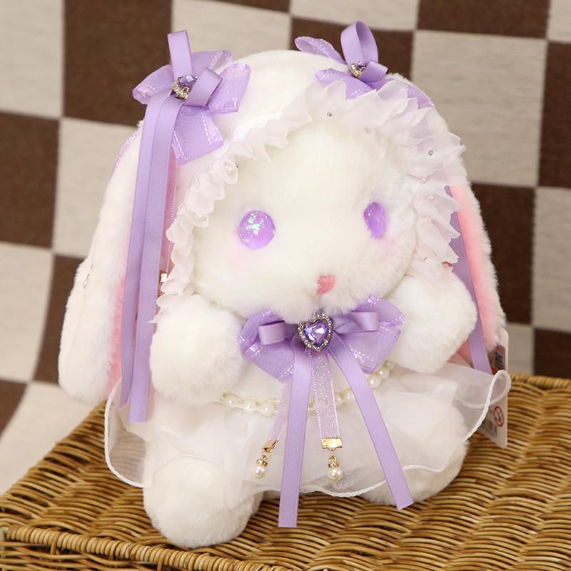 Cute Purple Fairy Rabbit Plush Toy Sleeping Companion Lolita Doll Bed Doll Festival Gift