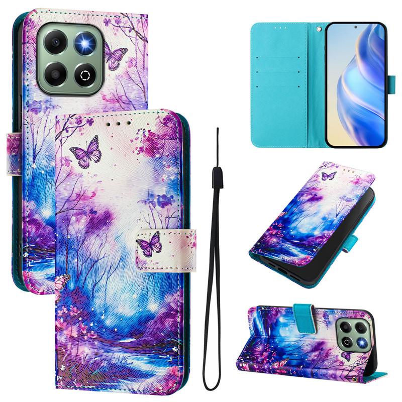 Роскошный кожаный чехол-книжка для Honor X5B Plus, чехол-книжка для Huawei Honor X5B 4G GFY-LX2P, кошелек, сумки, чехлы с цветами, накладка