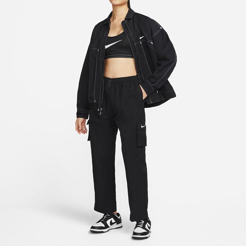 Nike Спортивные брюки-карго с высокой талией, женские, черные, DO7210-010