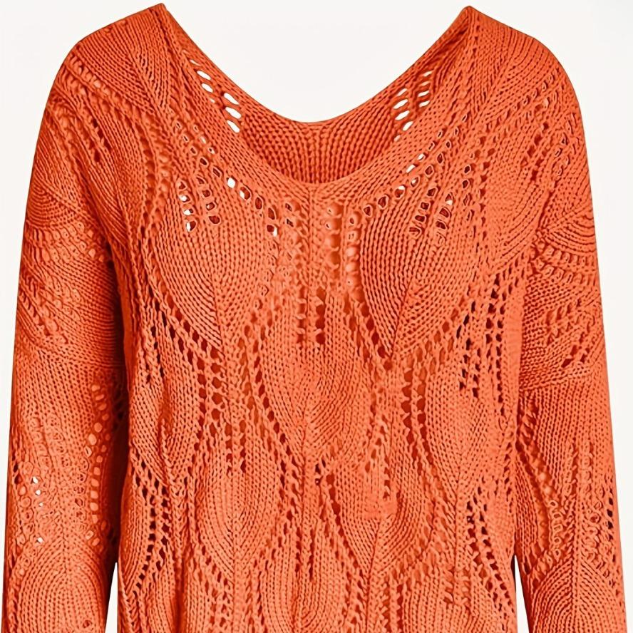 YYFS Women's Fashion Casual Fall Winter Solid Color Print Long Sleeve V Neck Sweaters