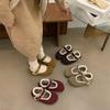 Fashion Retro Plush Casual Shallow Mouth Flat Mary Jane for Women 2025 Autumn New Warm Comfortable Versatile Fashion Cotton Single Shoes