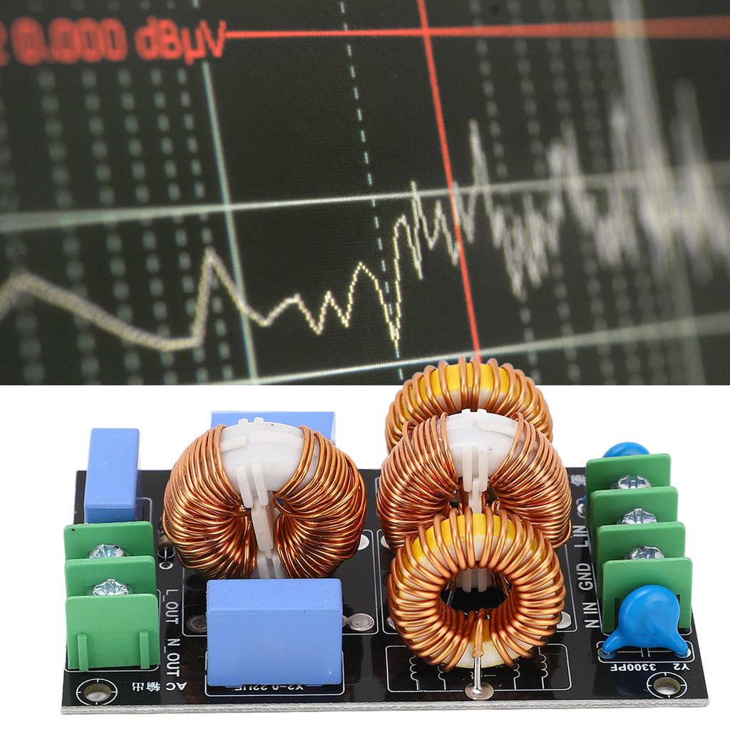 4A FCC EMI Power Filter Module 3 Stage High Frequency Audio Amplifiers Filter AC110V‑