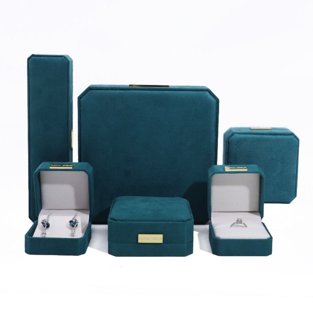 Octagonal Jewelry Display Holder Luxury Jewelry Storage Case Portable Ring Bearer Box Ring