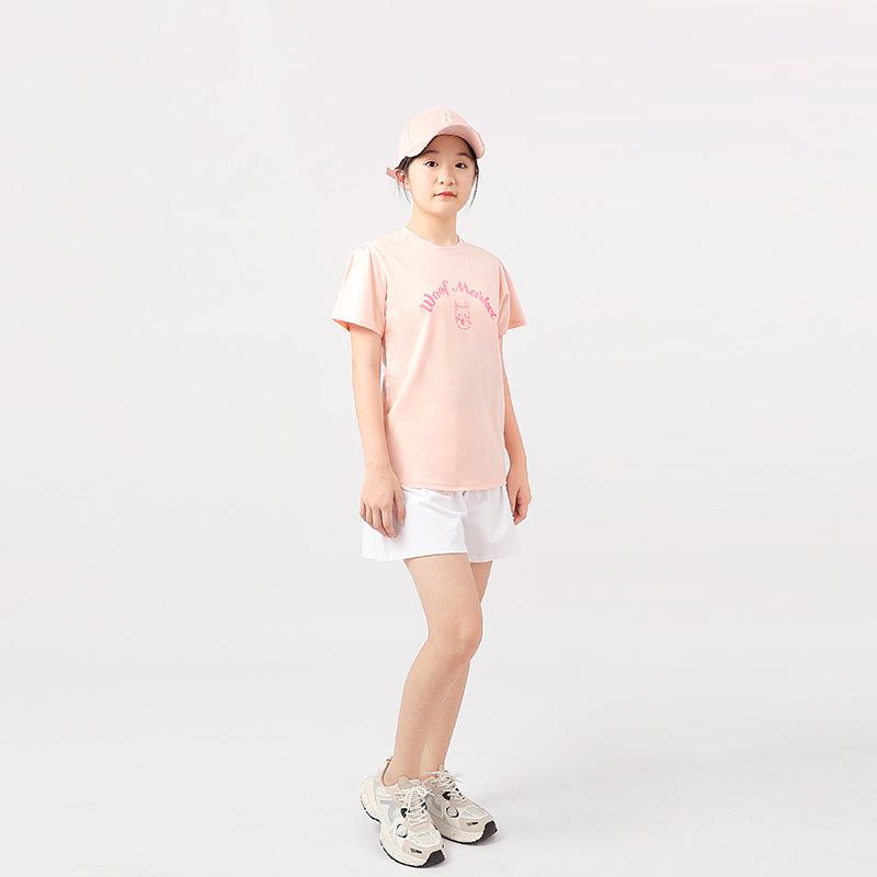 Летняя детская футболка корейская версия новой футболки с коротким рукавом для девочек CuHK детская дышащая модная футболка с принтом для девочек с коротким рукавом