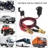 12V 24V Female Car Cigarette Lighter Socket To Battery Alligator Crocodile Clips Connector 2FT Car Battery Clamp On