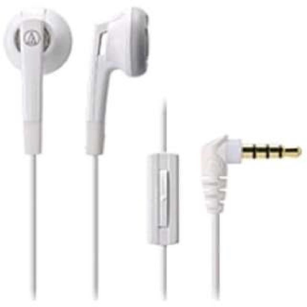 Проводные наушники Audio Technica WH с микрофоном, белые ATH-C505iS