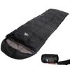 Спальный мешок whiteseek Feather Down Тип конверта Легкий Ультра Маленький Компактный Размер Ладони (1200 Черный)