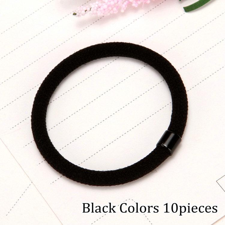 10pcs Women Basic Elastic Hair Bands Ponytail Holder Scrunchie Hair Rope Ties Rubber Band Headband Fashion Hair Accessories