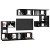 TV Units 4 pcs Black Oak Effect Particleboard