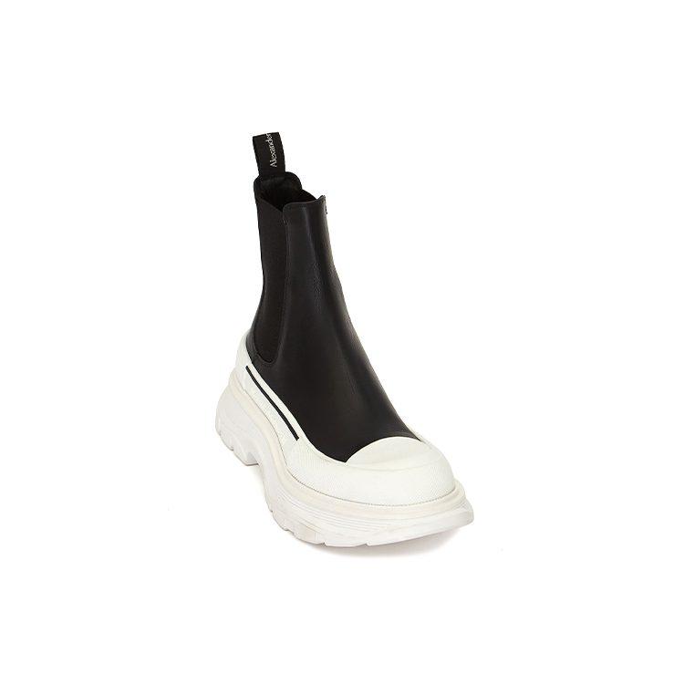 Alexander Mcqueen Ботильоны Chelsea на платформе Черно-белые Женские 635714WHZ611071
