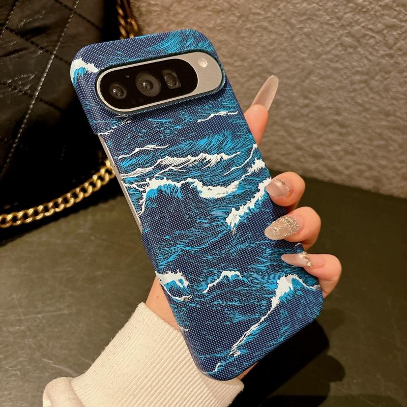 Luxury Carbon Fiber Wave Pattern Frameless Case For Google Pixel 10 9 8 7 Pro XL 10A 9A Business Hard Magnetic For Magsafe Cover