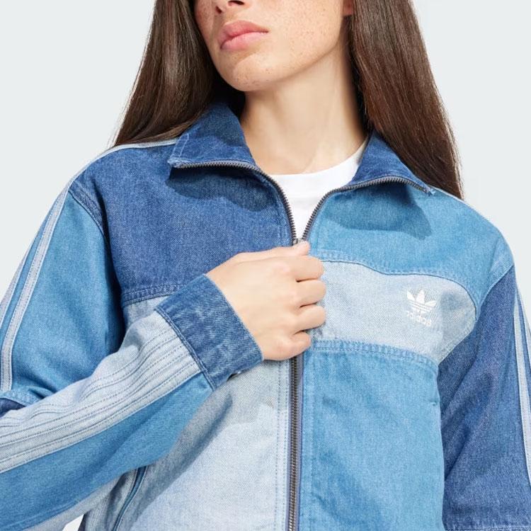 adidas Женская куртка Originals Kseniaschnaider Denim Patchwork Track Top Light-Blue IU2464