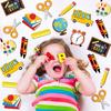 Weysat 30 Pcs Back to School Hanging Decoration First Day of School Themed Wooden Ornament Teacher Appreciation Decor Cutouts Wood Ornament for Party