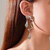 Accessories Liquid Irregular Geometric Stud Earrings Sweet Cool Personality Design Sense Simple Alloy Water Drop Earrings