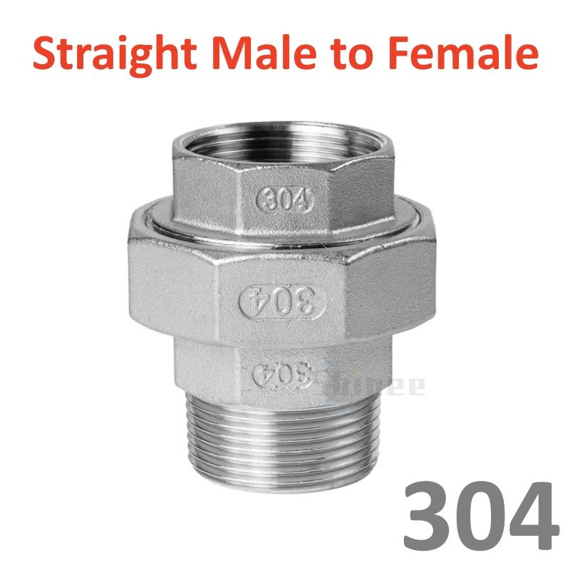 Соединительная муфта из нержавеющей стали 304 1/4" 3/8" 1/2 3/4 1" BSP Наружная Внутренняя резьба Литой фитинг для труб Тройник Угольник connector