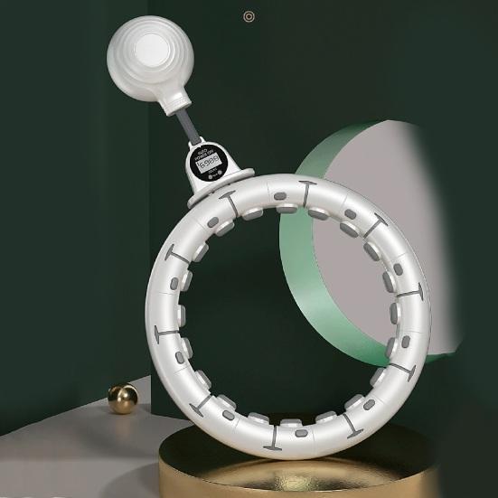 Weighted Infinity Smart Fitness Hoop 24 Detachable Knots Weight Hoop with Counter Women Weight Loss Hoop 2-in-1 Abdomen Fitness Message Equipment