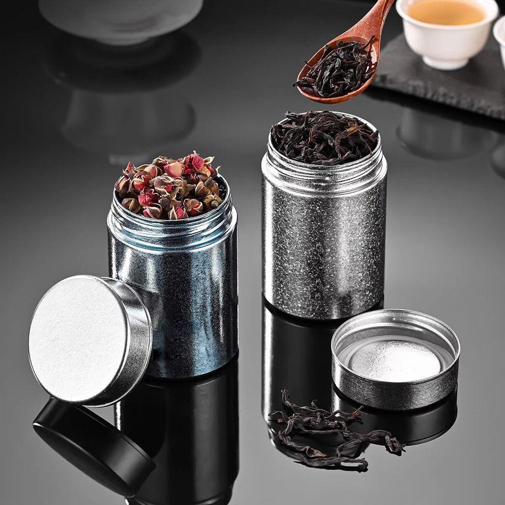 Pure Titanium Tea Tin Large Capacity Storage Box Portable Tea Jar for Home&Travel