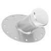 45 Degree Fuel Cell Filler Neck with 12 Bolt Steel Base Aluminum Cap 1.5in Inner Diameter Silver