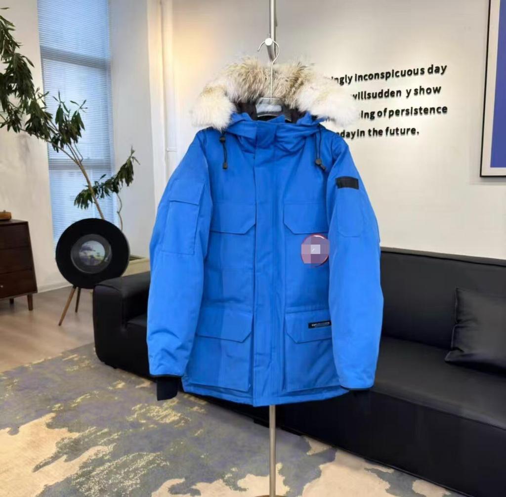 Мужская длинная экспедиционная куртка на гусином пуху - Модель 08, Ниже колена, Утепленная для холодной погоды