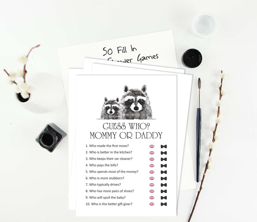 Inkdotpot Игра «Мама или папа, кто это сказал» Набор из 50 игрушек «Медведь и животные», нейтральный пол