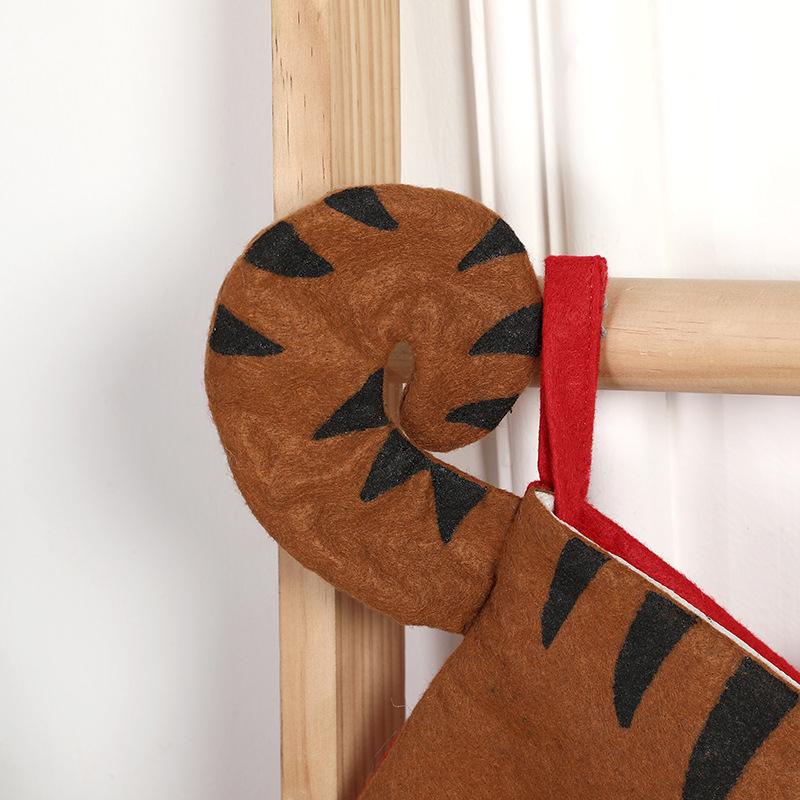 Christmas Tiger Spotted Dog Christmas Stockings Cartoon Home Decoration Ornaments Creative Gift Bag Decorative Socks Pendant