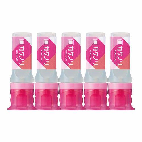 KOKUYO Liquid Glue Kakunori Firmly Sticking Set of 5 Pink Ta-KL801P-1PX5SET