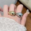 Минималистичные геометрические кольца-открывашки из нержавеющей стали каплевидной формы с гладкой поверхностью для женщин, кольца для пальцев, подчеркивающие темперамент
