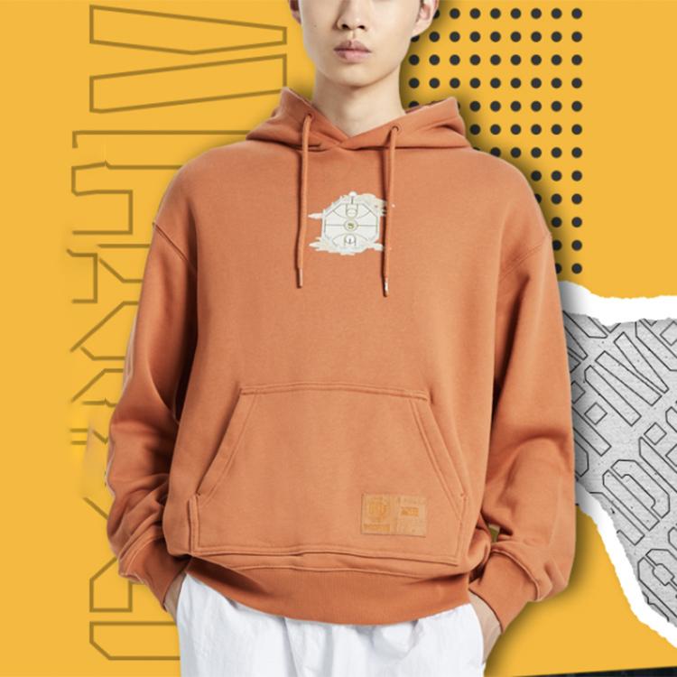 Баскетбольная серия Li Ning Badfive Loose Casual Sports Hoodie Men hoodies Amber-Brown AWDQ522-1