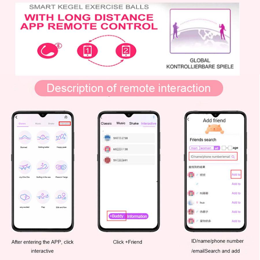 App Internet Control Vibrator Vaginal Ball 9 Speeds G Spot Massage Clitoris Stimulation Adult Sex Toys for Women Vibrating Egg 18+