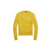 Polo FW23 Solid Color Cable Knit Crew Neck Long Sleeve Sweater Women Sweater Yellow 211570012041