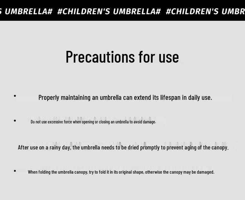 Детский безопасный прозрачный зонт с мультяшным рисунком: Автоматический, Дизайн с круглыми углами для мальчиков и девочек детского сада