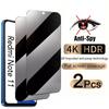 2 шт. закаленные защитные пленки для экрана для Poco X3 X4 M3 Pro F4 F3 GT антишпионское стекло для Xiaomi Redmi Note 11 9 9A 9C 10 Pro 9S 10S