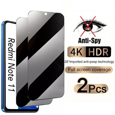 2 шт. закаленные защитные пленки для экрана для Poco X3 X4 M3 Pro F4 F3 GT антишпионское стекло для Xiaomi Redmi Note 11 9 9A 9C 10 Pro 9S 10S