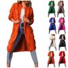 Women's Fashion Casual Cardigan Crum Cave Solid Color Knitted Sweater Coat