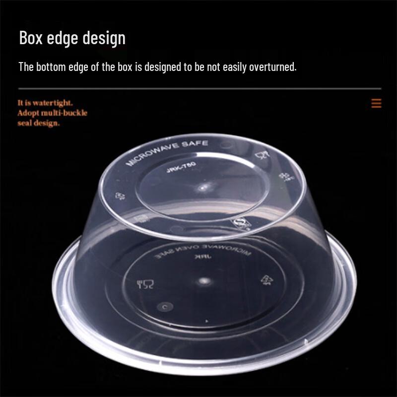 Одноразовые круглые прозрачные пластиковые пищевые контейнеры XinXianPin с крышками