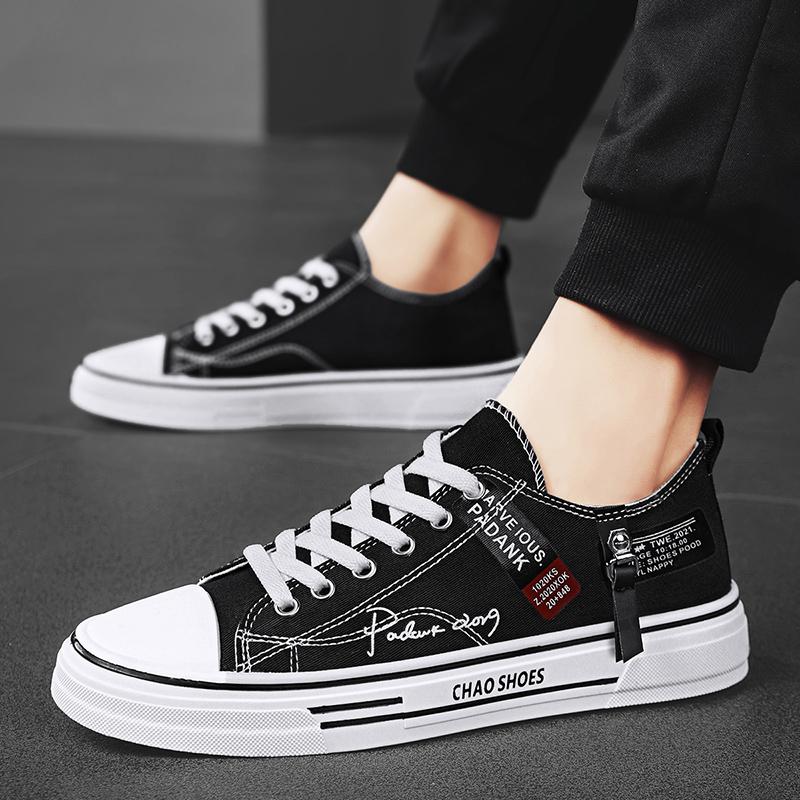 Мужские повседневные парусиновые туфли больших размеров, летние, с мягкой подошвой, нескользящие, для ходьбы на открытом воздухе, модные молодежные спортивные кеды для скейтборда, плоская обувь