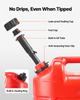 VEVOR Fuel Container, 19 L, Gas Tank with Spout & Clear Scale, 15 L/min Max Flow Rate, Secure & Leak-proof