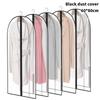 Thickened Washable Clothes Dust Cover - Transparent Zippered Storage Bag for Suits & Coats
