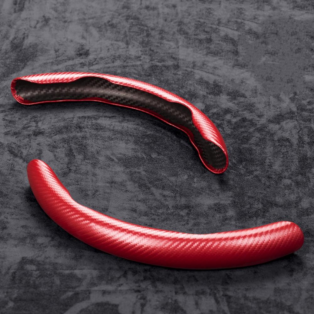 1 пара чехлов на руль автомобиля из углеродного волокна, левый и правый, нескользящие, защитные, антипылевые, моющиеся, аксессуары для интерьера