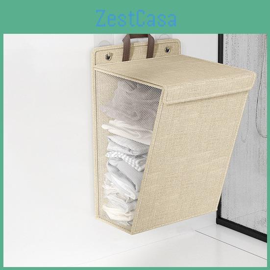 Wall Laundry Basket Foldable Hanging Durable Spacesaving Dirty Clothes Storage Basket Home Accessories