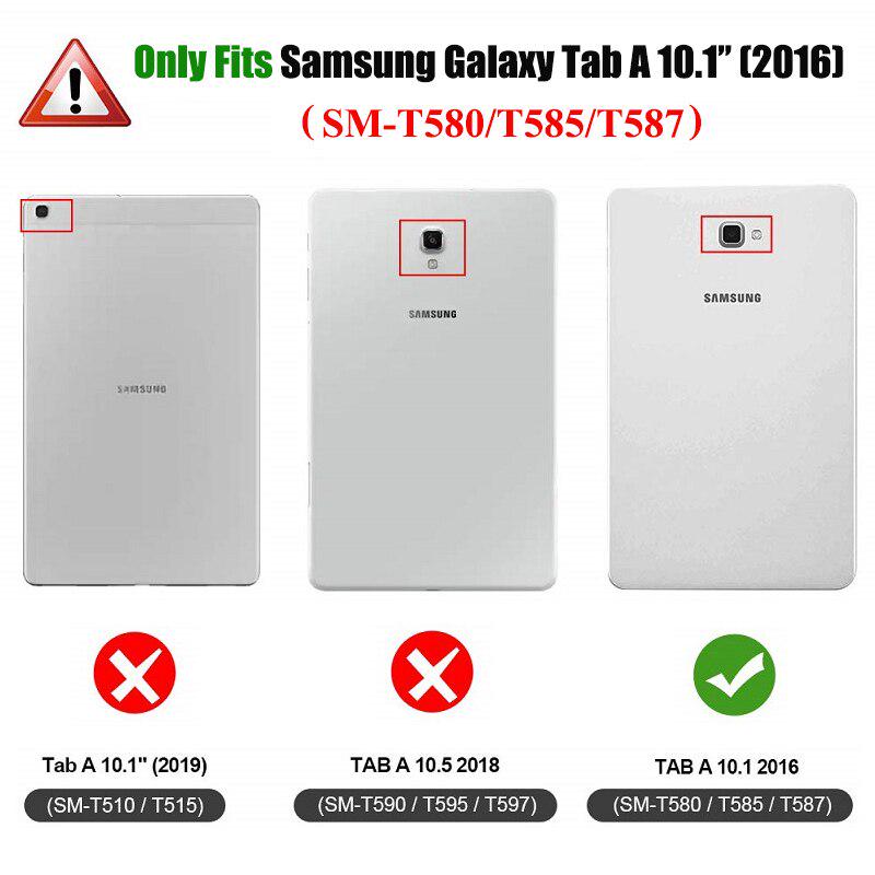 Case Galaxy For Samsung Tab A A6 101inch 2016 T585 T580 T580n Smart Leather Pu Stand Folio Ultra Thin Protective Skin Tablet Cover